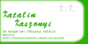 katalin kaszonyi business card
